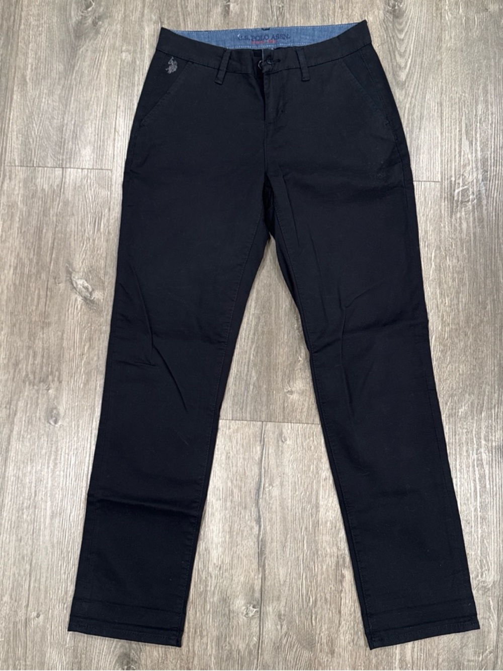 U.S. Polo Assn. Black Slim Fit Chino Pants